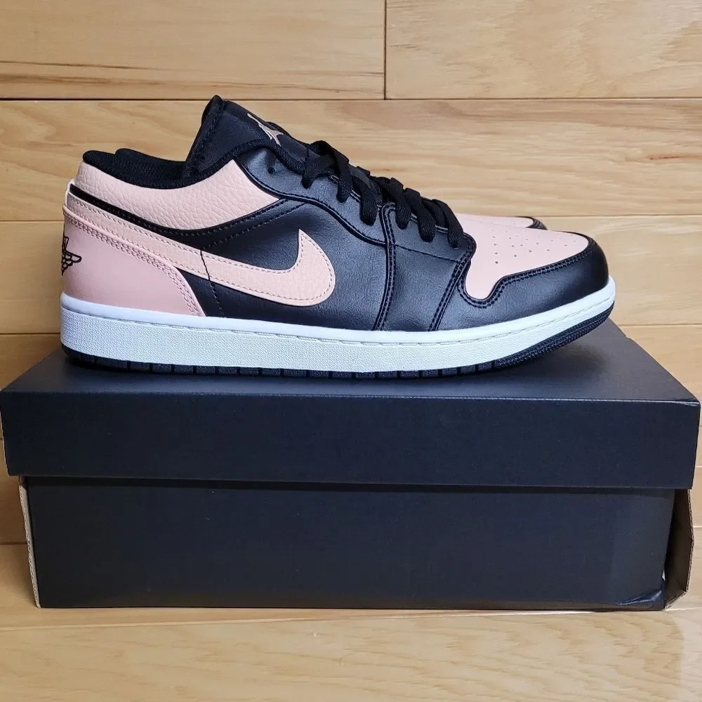 Air Jordan 1 Low Black Artic Orange White Mens Shoe Sneaker 553558-034